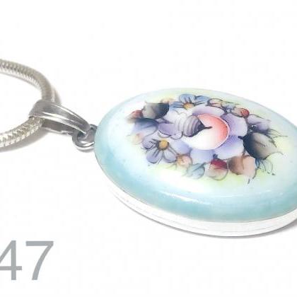 Miniature - Flowers - Silver 925 Pendant For Women..