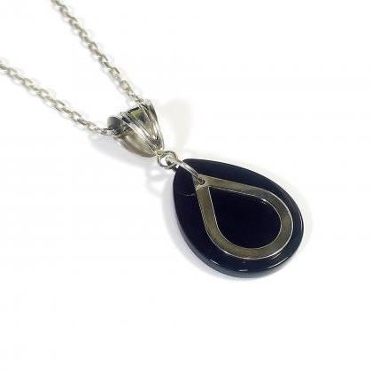 Silver 925 Pendant - Black Onyx