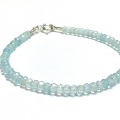 Aquamarine - silver 925 bracelet fo..