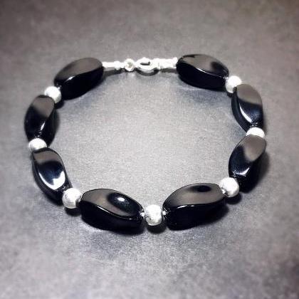 Black Onyx - Silver 925 Bracelet For Women
