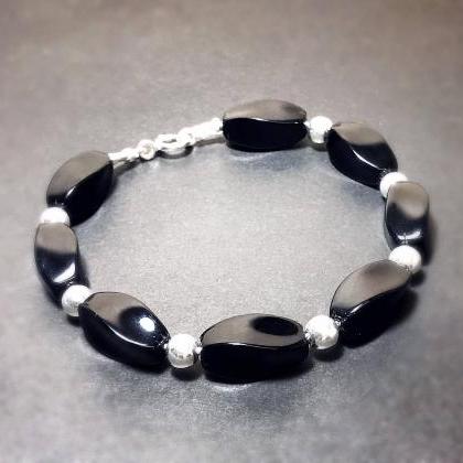 Black Onyx - Silver 925 Bracelet For Women